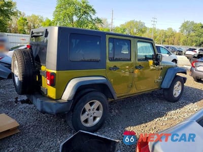 Trzecie zdjęcie samochodu z tyłu: 2008 JEEP WRANGLER UNLIMITED X VIN:1J4GA391X8L558502 - miniatura