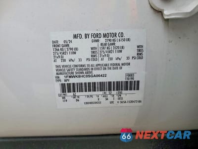 Zdjęcie 14 z 14 samochodu: 2025 FORD EXPLORER PLATINUM VIN:1FMWK8HC0SGA06422 - miniatura