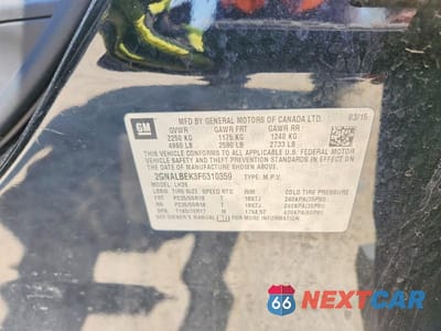 Zdjęcie 13 z 13 samochodu: 2015 CHEVROLET EQUINOX LT VIN:2GNALBEK3F6310359 - miniatura