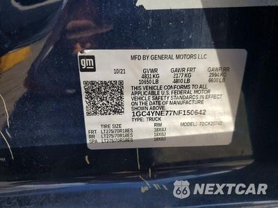 Zdjęcie 12 z 12 samochodu: 2022 CHEVROLET SILVERADO K2500 HEAVY DUTY LT VIN:1GC4YNE77NF150642 - miniatura