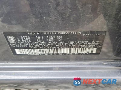 Zdjęcie 12 z 12 samochodu: 2020 SUBARU IMPREZA VIN:4S3GTAB63L3708890 - miniatura