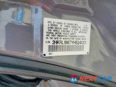 Zdjęcie 13 z 13 samochodu: 2000 HONDA ODYSSEY EX VIN:2HKRL1867YH524001 - miniatura