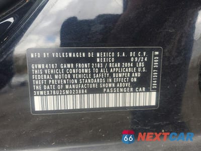 Zdjęcie 12 z 12 samochodu: 2025 VOLKSWAGEN JETTA SE VIN:3VWEX7BU2SM023884 - miniatura
