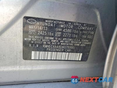 Zdjęcie 12 z 12 samochodu: 2013 HYUNDAI SONATA HYBRID VIN:KMHEC4A48DA078995 - miniatura