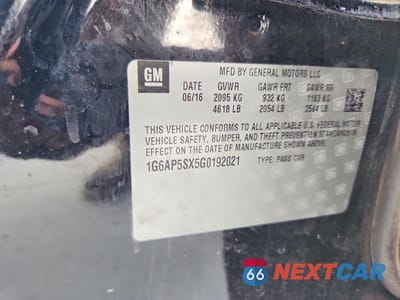 Zdjęcie 12 z 12 samochodu: 2016 CADILLAC CTS VIN:1G6AP5SX5G0192021 - miniatura