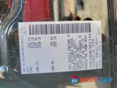 Zdjęcie 12 z 12 samochodu: 2024 NISSAN ALTIMA 2.5 SV VIN:1N4BL4DVXRN305394 - miniatura