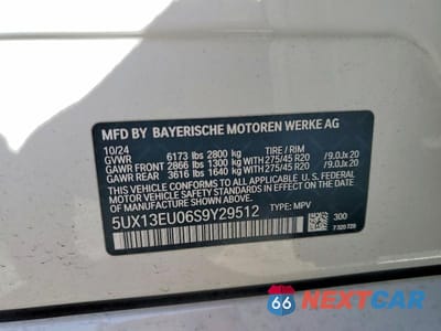 Zdjęcie 14 z 14 samochodu: 2025 BMW X5 SDRIVE 40I VIN:5UX13EU06S9Y29512 - miniatura