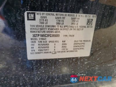 Zdjęcie 13 z 13 samochodu: 2015 GMC SIERRA C1500 DENALI VIN:3GTP1WEC3FG389089 - miniatura