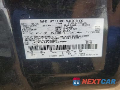 Zdjęcie 12 z 12 samochodu: 2008 FORD F150 SUPERCREW VIN:1FTPW14V08KE27008 - miniatura