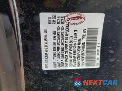 Zdjęcie 12 z 12 samochodu: 2018 HONDA ODYSSEY EXL VIN:5FNRL6H75JB006415 - miniatura