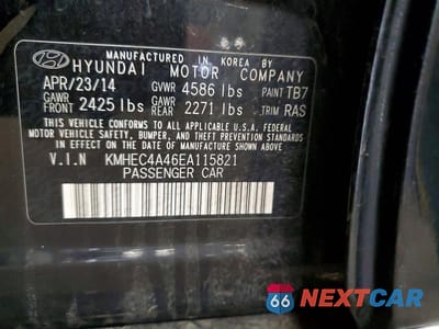 Zdjęcie 12 z 12 samochodu: 2014 HYUNDAI SONATA HYBRID LIMITED VIN:KMHEC4A46EA115821 - miniatura
