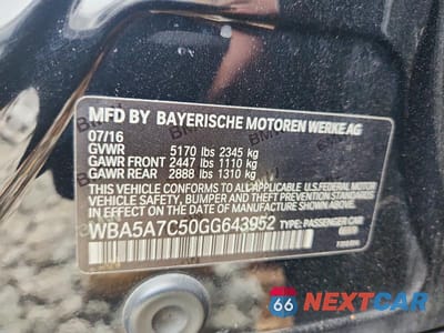 Zdjęcie 12 z 12 samochodu: 2016 BMW 528 XI VIN:WBA5A7C50GG643952 - miniatura
