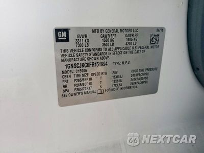 Zdjęcie 12 z 12 samochodu: 2015 CHEVROLET SUBURBAN C1500 LT VIN:1GNSCJKC0FR151994 - miniatura