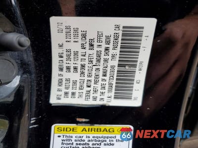 Zdjęcie 12 z 12 samochodu: 2012 ACURA TL VIN:19UUA9F73CA008049 - miniatura