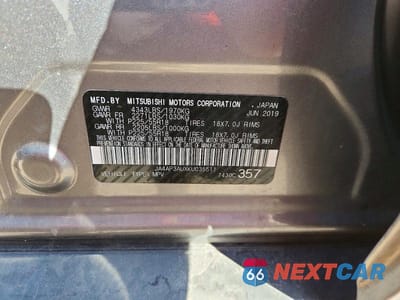 Zdjęcie 13 z 13 samochodu: 2019 MITSUBISHI OUTLANDER SPORT ES VIN:JA4AP3AUXKU035511 - miniatura