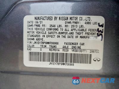 Zdjęcie 12 z 12 samochodu: 2021 INFINITI Q50 LUXE VIN:JN1EV7BP6MM706966 - miniatura