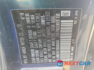 Zdjęcie 12 z 12 samochodu: 2019 HONDA CLARITY VIN:JHMZC5F12KC003641 - miniatura