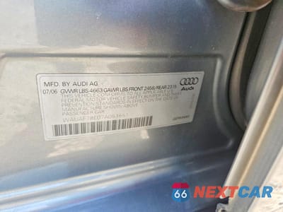 Zdjęcie 13 z 13 samochodu: 2007 AUDI A4 2 VIN:WAUAF78E07A053651 - miniatura