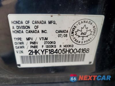 Zdjęcie 13 z 13 samochodu: 2005 HONDA PILOT EX VIN:2HKYF18405H004168 - miniatura