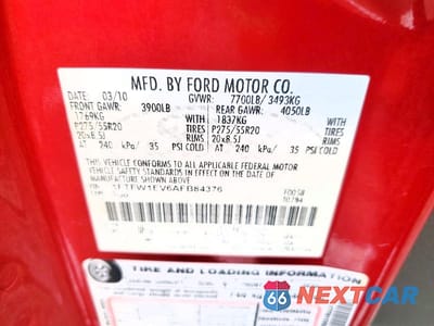 Zdjęcie 12 z 12 samochodu: 2010 FORD F150 SUPERCREW VIN:1FTFW1EV6AFB84376 - miniatura