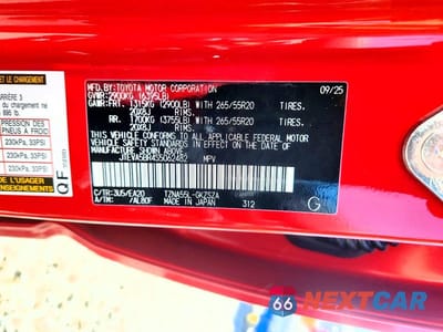 Zdjęcie 13 z 13 samochodu: 2025 TOYOTA 4RUNNER TRD SPORT PREMIUM VIN:JTEVA5BR4S5062482 - miniatura