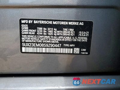 Zdjęcie 13 z 13 samochodu: 2025 BMW X7 XDRIVE40I VIN:5UX23EM08S9Z90447 - miniatura