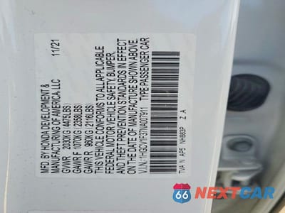 Zdjęcie 12 z 12 samochodu: 2022 HONDA ACCORD SPORT VIN:1HGCV1F37NA007911 - miniatura