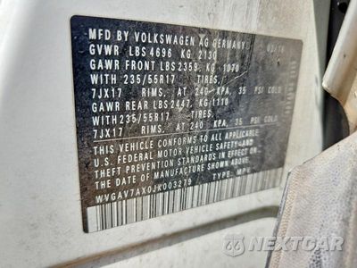 Zdjęcie 13 z 13 samochodu: 2018 VOLKSWAGEN TIGUAN LIMITED VIN:WVGAV7AX0JK003279 - miniatura