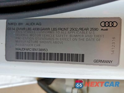 Zdjęcie 12 z 12 samochodu: 2014 AUDI A6 PREMIUM PLUS VIN:WAUDFAFC1EN138953 - miniatura