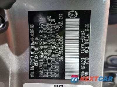 Zdjęcie 13 z 13 samochodu: 2020 LEXUS ES 300H ULTRA LUXURY VIN:58AF21B18LU008509 - miniatura