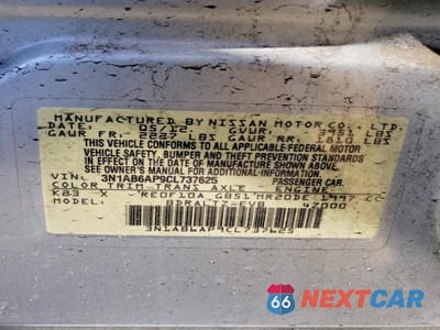 Zdjęcie 13 z 13 samochodu: 2012 NISSAN SENTRA 2.0 VIN:3N1AB6AP9CL737625 - miniatura