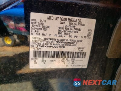 Zdjęcie 14 z 14 samochodu: 2018 FORD EDGE SPORT VIN:2FMPK4AP7JBC18797 - miniatura