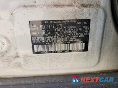Zdjęcie 12 z 12 samochodu: 2018 SUBARU OUTBACK 2.5I PREMIUM VIN:4S4BSAHC3J3230358 - miniatura