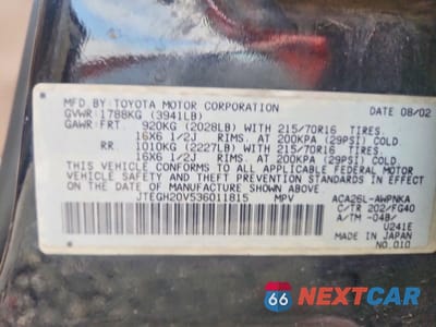 Zdjęcie 13 z 13 samochodu: 2003 TOYOTA RAV4 BASE VIN:JTEGH20V536011815 - miniatura