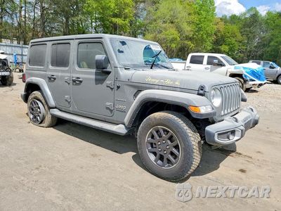 Czwarte zdjęcie samochodu z boku: 2022 JEEP WRANGLER UNLIMITED SAHARA VIN:1C4HJXEN9NW254078 - miniatura
