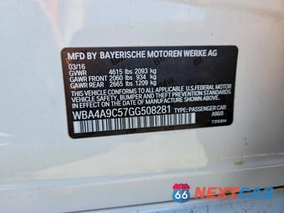 Zdjęcie 12 z 12 samochodu: 2016 BMW 428 I GRAN COUPE SULEV VIN:WBA4A9C57GG508281 - miniatura