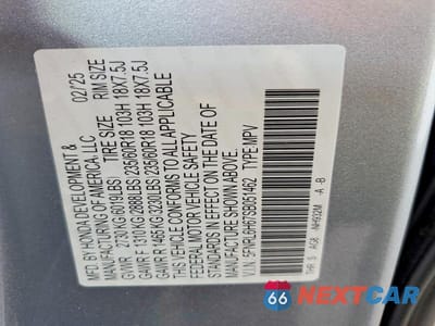 Zdjęcie 13 z 13 samochodu: 2025 HONDA ODYSSEY EXL VIN:5FNRL6H67SB051462 - miniatura
