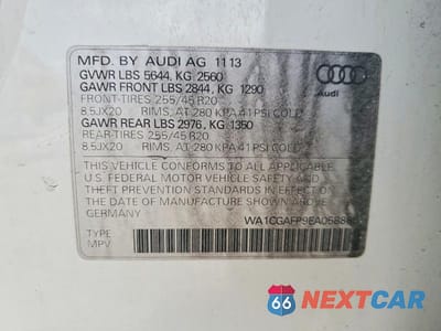 Zdjęcie 13 z 13 samochodu: 2014 AUDI SQ5 PREMIUM PLUS VIN:WA1CGAFP9EA058865 - miniatura