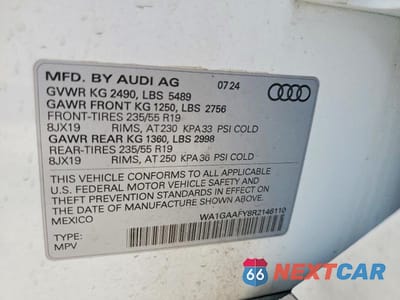 Zdjęcie 13 z 13 samochodu: 2024 AUDI Q5 PREMIUM 45 VIN:WA1GAAFY8R2146110 - miniatura