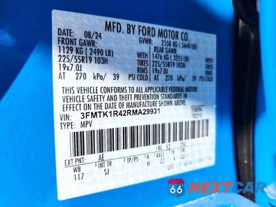 Zdjęcie 13 z 13 samochodu: 2024 FORD MUSTANG MACH-E SELECT VIN:3FMTK1R42RMA29931 - miniatura