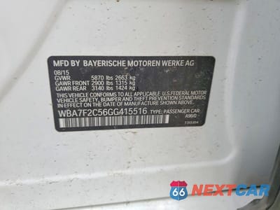 Zdjęcie 12 z 12 samochodu: 2016 BMW 750 XI VIN:WBA7F2C56GG415516 - miniatura