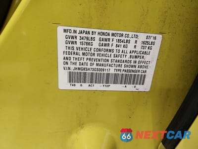 Zdjęcie 13 z 13 samochodu: 2016 HONDA FIT EX VIN:JHMGK5H73GS009117 - miniatura