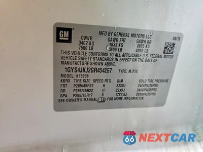Zdjęcie 13 z 13 samochodu: 2016 CADILLAC ESCALADE ESV PREMIUM VIN:1GYS4JKJ2GR454257 - miniatura