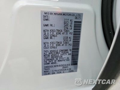 Zdjęcie 23 z 24 samochodu: 2026 NISSAN FRONTIER S VIN:1N6ED1EJ6TN600446 - miniatura