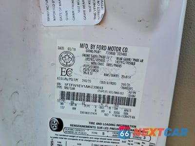 Zdjęcie 12 z 12 samochodu: 2010 FORD F150 SUPERCREW VIN:1FTFW1EV1AKC35693 - miniatura