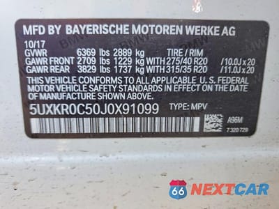 Zdjęcie 13 z 13 samochodu: 2018 BMW X5 XDRIVE35I VIN:5UXKR0C50J0X91099 - miniatura