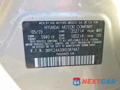 Zdjęcie 12 z 12 samochodu: 2019 HYUNDAI ACCENT SE VIN:3KPC24A30KE087447 - miniatura