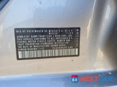 Zdjęcie 12 z 12 samochodu: 2023 VOLKSWAGEN JETTA SE VIN:3VWEM7BU8PM012422 - miniatura