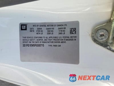 Zdjęcie 12 z 12 samochodu: 2015 CHEVROLET CAMARO SS VIN:2G1FG1EW5F9300715 - miniatura