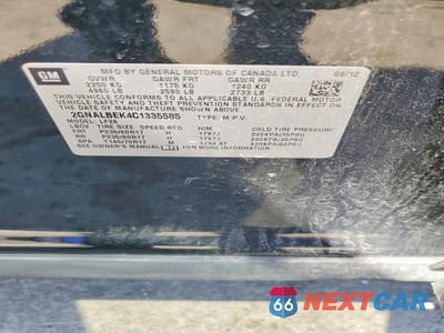Zdjęcie 13 z 13 samochodu: 2012 CHEVROLET EQUINOX LS VIN:2GNALBEK4C1335585 - miniatura